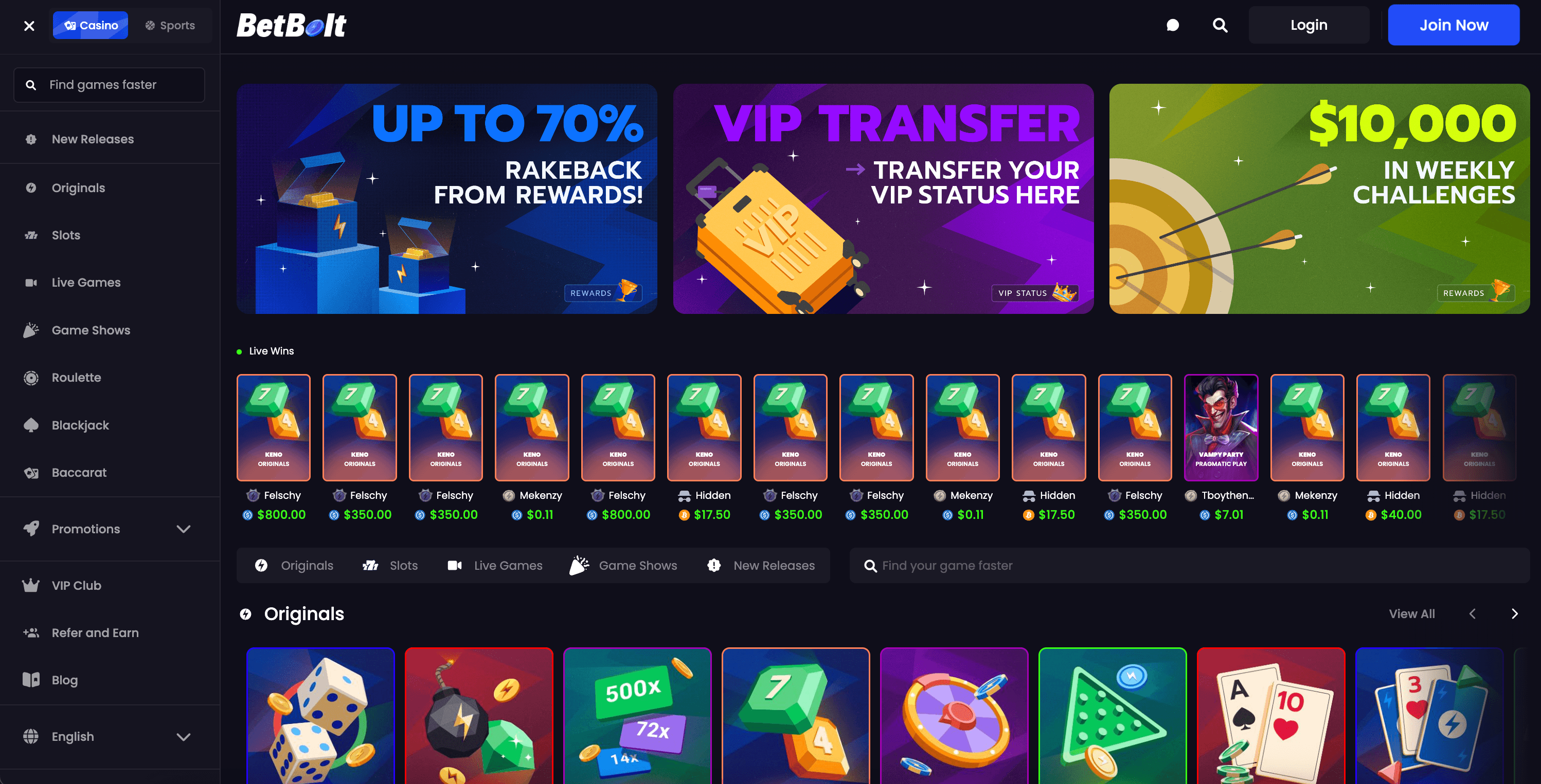 Betbolt.com — Crypto Casino