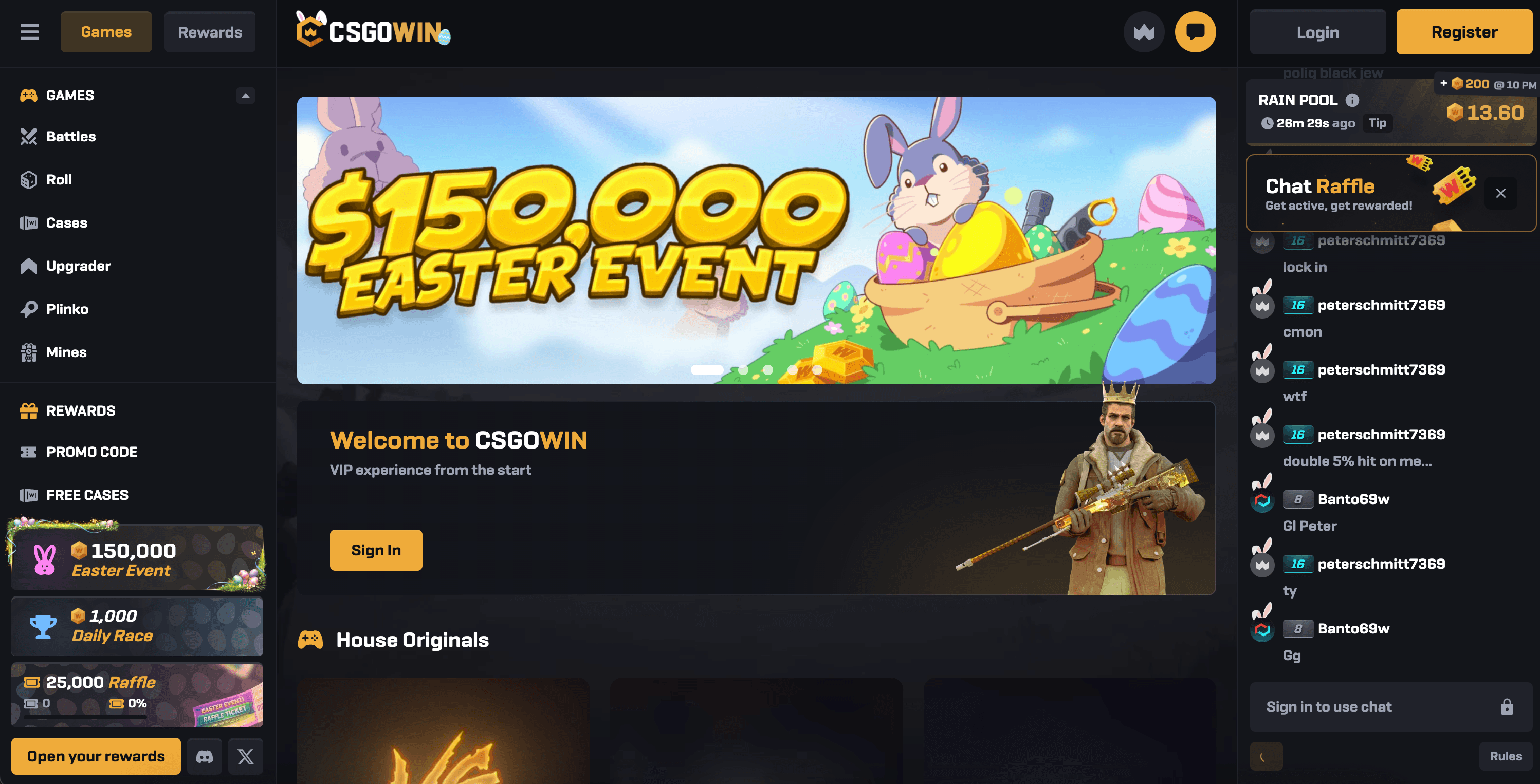 CSGOWin.com — CSGO Casino & Case Battles